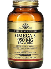 Triple Strength Omega 3 Dietary Supplement 950mg | 100 Softgels Triple Strength Omega 3 Dietary Supplement 950mg | 100 Softgels