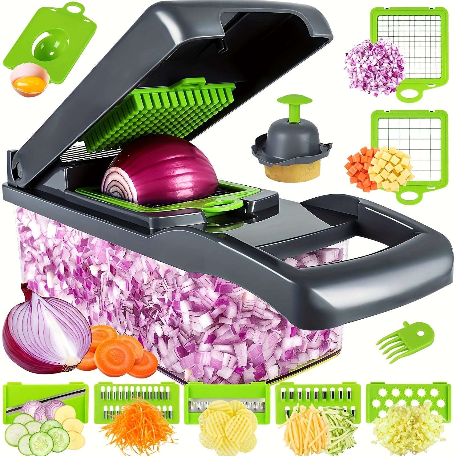 14 - in - 1 Kitchen Slicer Tool Vegetable Chopper - Mumzar 14 - in - 1 Kitchen Slicer Tool Vegetable Chopper - Mumzar