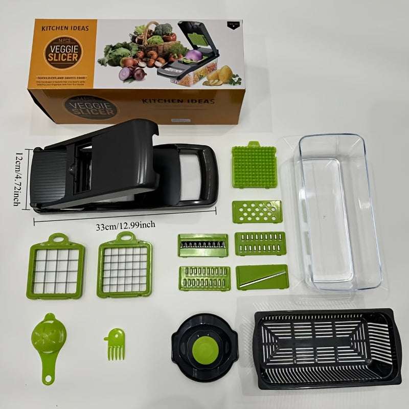 14 - in - 1 Kitchen Slicer Tool Vegetable Chopper - Mumzar 14 - in - 1 Kitchen Slicer Tool Vegetable Chopper - Mumzar