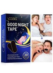 Good Night Tape – 30 Patches | Anti-Snoring Sleep Mouth Tape | Soft, Comfortable, Odour-Free Strips for Better Nasal Breathing & Reduced Mouth Dryness Good Night Tape – 30 Patches | Anti-Snoring Sleep Mouth Tape | Soft, Comfortable, Odour-Free Strips for Better Nasal Breathing & Reduced Mouth Dryness