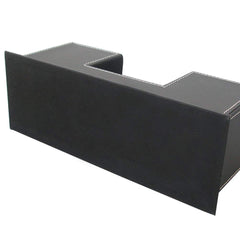 منظم مكتب من كينجفوم، صندوق تخزين من الجلد الصناعي، 4 أقسام مقسمة، مناسب للأقلام وبطاقات العمل وجهاز التحكم عن بعد والهواتف المحمولة ومجموعة مستحضرات التجميل (أسود-كبير) منظم مكتب من كينجفوم، صندوق تخزين من الجلد الصناعي، 4 أقسام مقسمة، مناسب للأقلام وبطاقات العمل وجهاز التحكم عن بعد والهواتف المحمولة ومجموعة مستحضرات التجميل (أسود-كبير)