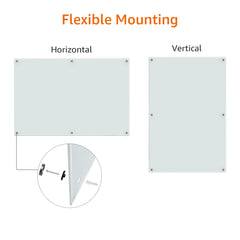 لوح زجاجي قابل للمسح الجاف - أبيض، مغناطيسي، 182.9 × 121.9 سم لوح زجاجي قابل للمسح الجاف - أبيض، مغناطيسي، 182.9 × 121.9 سم