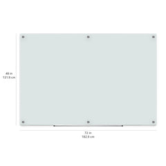 لوح زجاجي قابل للمسح الجاف - أبيض، مغناطيسي، 182.9 × 121.9 سم لوح زجاجي قابل للمسح الجاف - أبيض، مغناطيسي، 182.9 × 121.9 سم