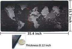 Gaming Mouse Mat Large Anti-Skid Mouse Pad, World Map Mousepad Rubber Base and Stitched Edges for Gamers Office 35.4 x 15.7 x 0.12 Inches Gaming Mouse Mat Large Anti-Skid Mouse Pad, World Map Mousepad Rubber Base and Stitched Edges for Gamers Office 35.4 x 15.7 x 0.12 Inches