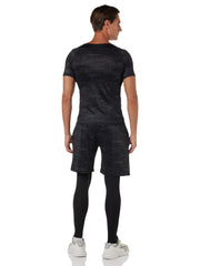 Sports Running Compression Sets, Mens Sportswear 3 pack Quick Dry Fitness Workout Suits with Basic T Shirts, Loose Fitting Shorts, Compression Pants, Size M-3XL Sports Running Compression Sets, Mens Sportswear 3 pack Quick Dry Fitness Workout Suits with Basic T Shirts, Loose Fitting Shorts, Compression Pants, Size M-3XL