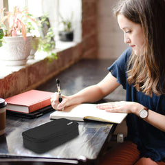 ProCase Pencil Bag Pen Case, Large Capacity Students Stationery Pouch Pencil Holder Desk Organizer with Double Zipper, Portable Pencil Pouch for School Office Supplies –Black ProCase Pencil Bag Pen Case, Large Capacity Students Stationery Pouch Pencil Holder Desk Organizer with Double Zipper, Portable Pencil Pouch for School Office Supplies –Black