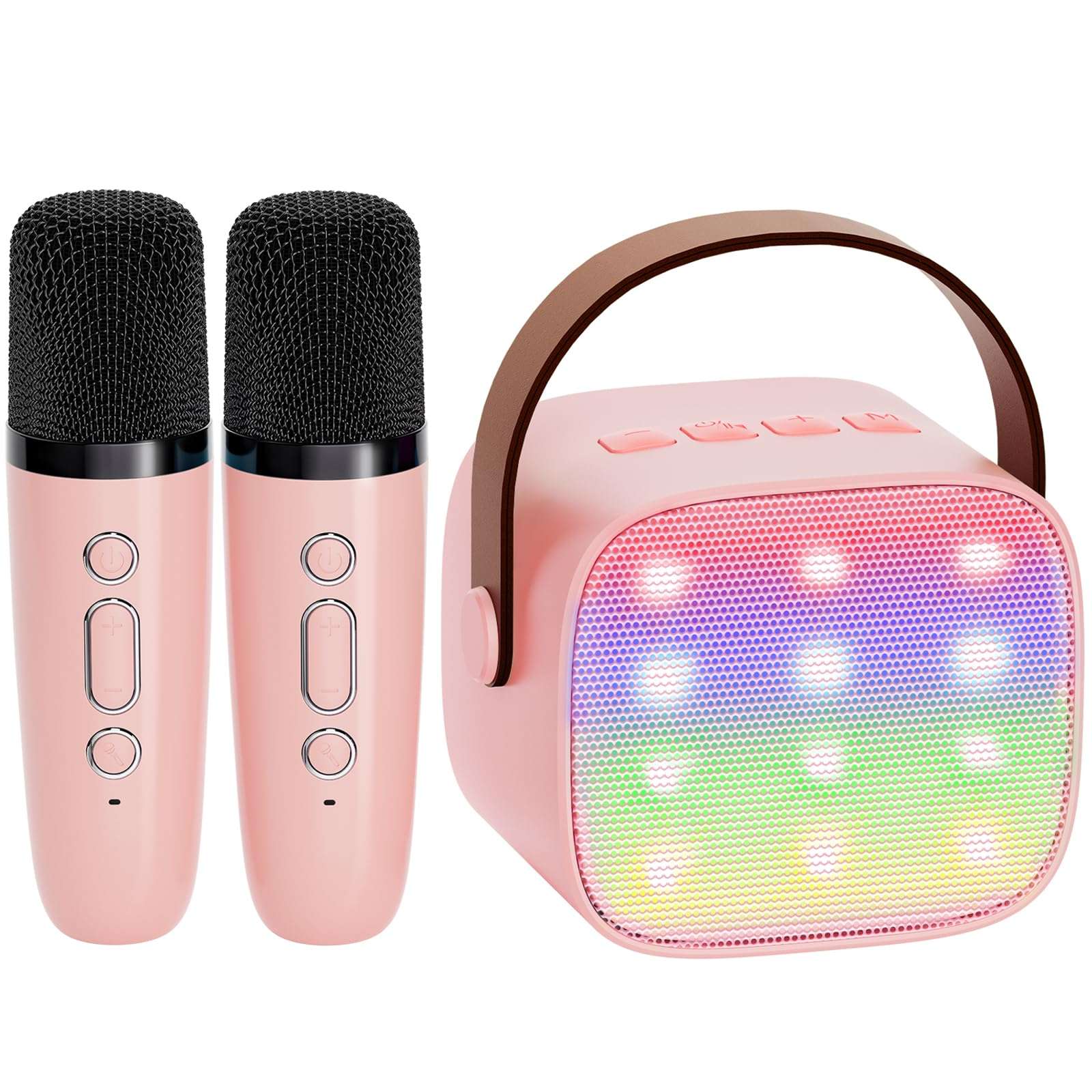 YLL Mini Karaoke Machine for Kids Adults, Portable Bluetooth Speaker with 2 Wireless Microphones,18 Pre-Loaded Songs Toys Birthday Gifts for Girls 4, 5, 6, 7, 8+ Years Old Toddler Teens - MULTICOLOR YLL Mini Karaoke Machine for Kids Adults, Portable Bluetooth Speaker with 2 Wireless Microphones,18 Pre-Loaded Songs Toys Birthday Gifts for Girls 4, 5, 6, 7, 8+ Years Old Toddler Teens - MULTICOLOR