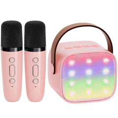 YLL Mini Karaoke Machine for Kids Adults, Portable Bluetooth Speaker with 2 Wireless Microphones,18 Pre-Loaded Songs Toys Birthday Gifts for Girls 4, 5, 6, 7, 8+ Years Old Toddler Teens - MULTICOLOR YLL Mini Karaoke Machine for Kids Adults, Portable Bluetooth Speaker with 2 Wireless Microphones,18 Pre-Loaded Songs Toys Birthday Gifts for Girls 4, 5, 6, 7, 8+ Years Old Toddler Teens - MULTICOLOR