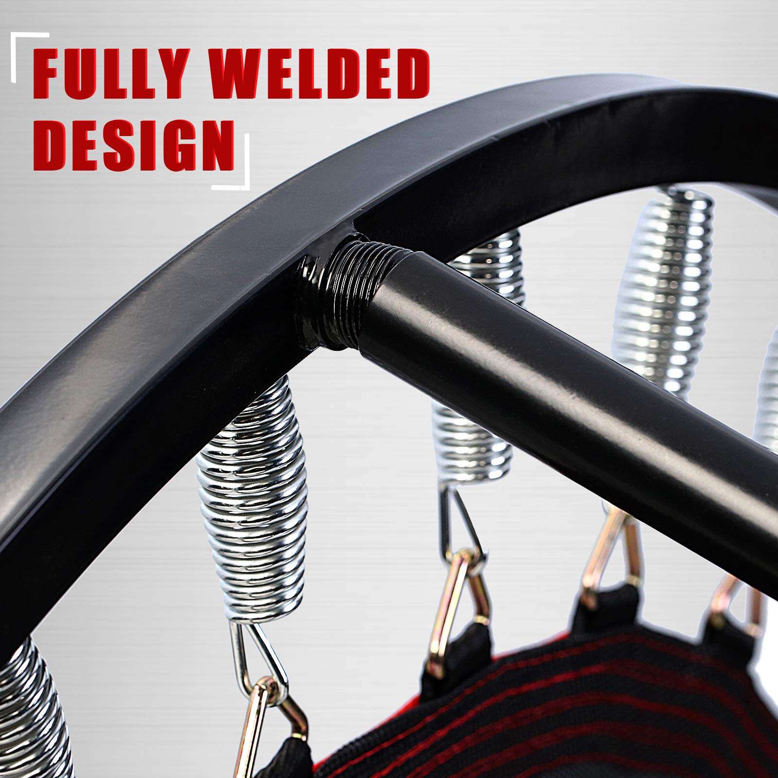 Kanchimi 40" Folding Mini Fitness Indoor Exercise Workout Rebounder Trampoline with Handle, Max Load 150KG Kanchimi 40" Folding Mini Fitness Indoor Exercise Workout Rebounder Trampoline with Handle, Max Load 150KG