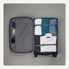 حقائب سفر ذات عجلات دوارة ناعمة - 29 بوصة (73 سم)، أزرق داكن حقائب سفر ذات عجلات دوارة ناعمة - 29 بوصة (73 سم)، أزرق داكن