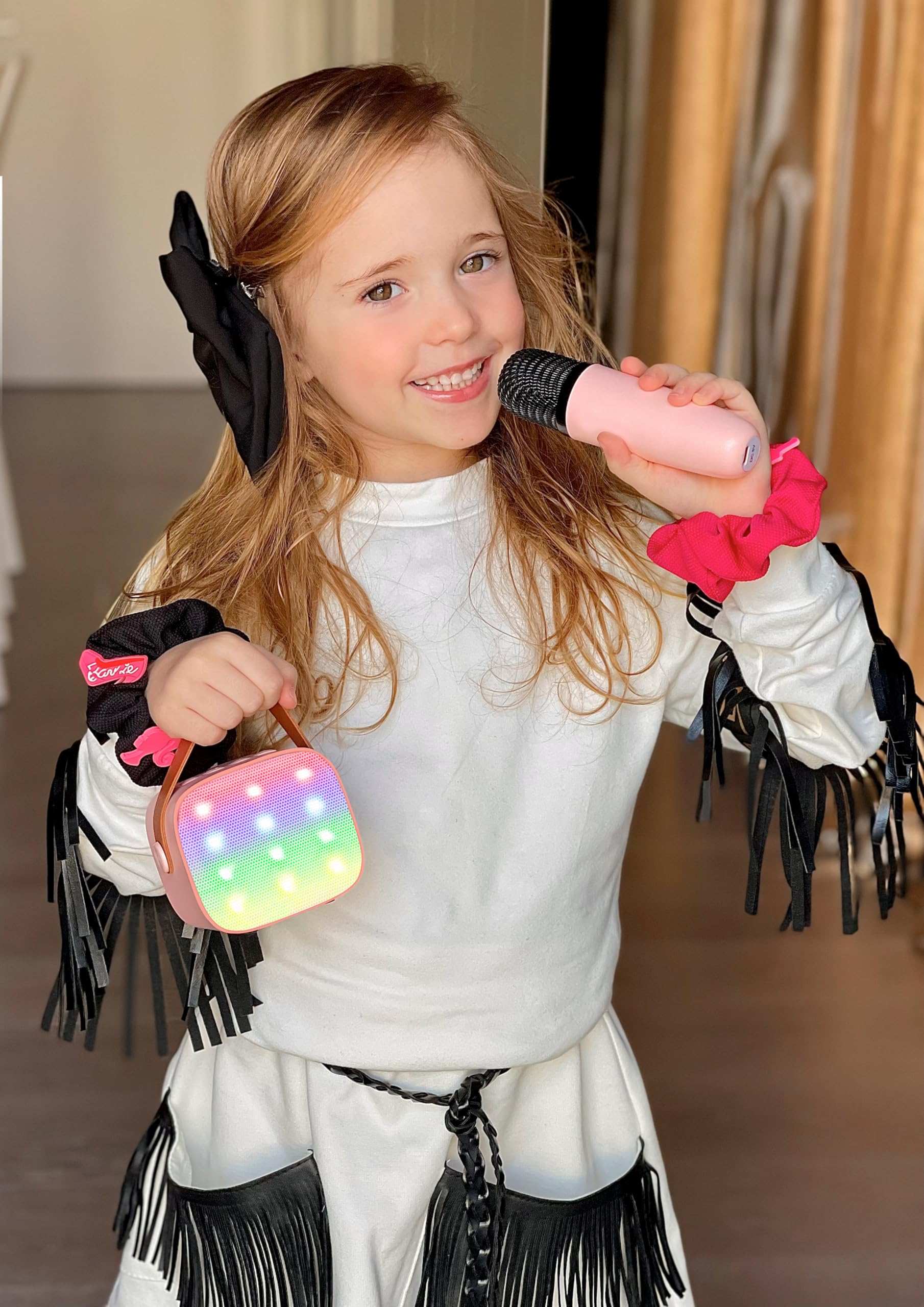 YLL Mini Karaoke Machine for Kids Adults, Portable Bluetooth Speaker with 2 Wireless Microphones,18 Pre-Loaded Songs Toys Birthday Gifts for Girls 4, 5, 6, 7, 8+ Years Old Toddler Teens - MULTICOLOR YLL Mini Karaoke Machine for Kids Adults, Portable Bluetooth Speaker with 2 Wireless Microphones,18 Pre-Loaded Songs Toys Birthday Gifts for Girls 4, 5, 6, 7, 8+ Years Old Toddler Teens - MULTICOLOR