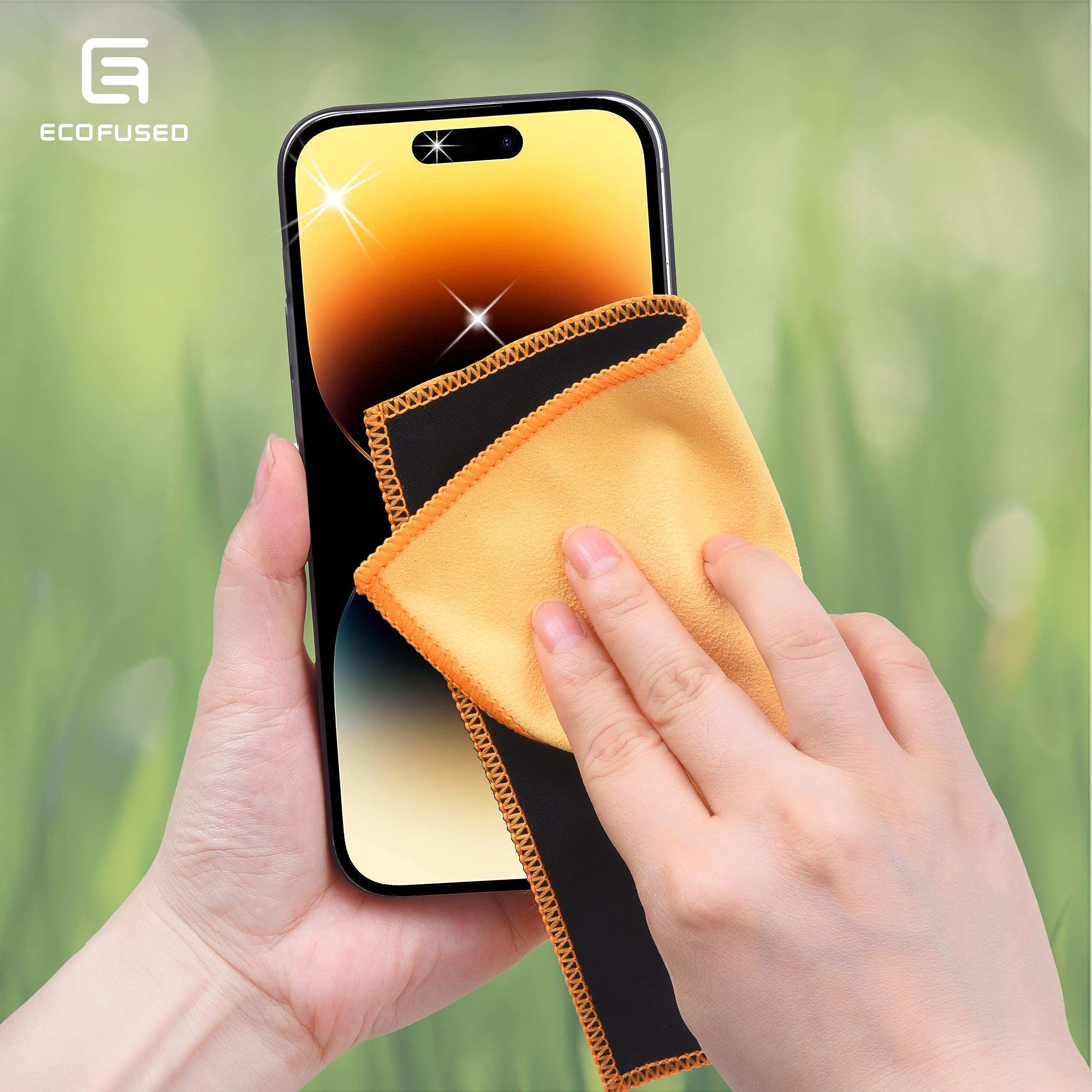 ECO-FUSED Microfiber Cleaning Cloths Double-Sided - 5 Pack - 6.6 x 6.2 inch - Microfiber and Suede Cloth for Smartphones, LCD TV, Tablets, Laptop Screens, Camera Lenses (Yellow) ECO-FUSED Microfiber Cleaning Cloths Double-Sided - 5 Pack - 6.6 x 6.2 inch - Microfiber and Suede Cloth for Smartphones, LCD TV, Tablets, Laptop Screens, Camera Lenses (Yellow)