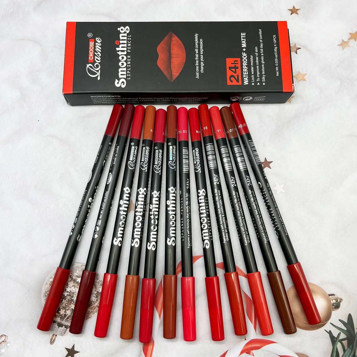 12 pcs Long-Lasting Lipstick Set with Professional Lip Liner Pencil and Matte Lip Gloss for Women Valentine's Day Gifts 12 pcs Long-Lasting Lipstick Set with Professional Lip Liner Pencil and Matte Lip Gloss for Women Valentine's Day Gifts