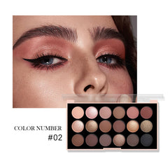 18-Color Eyeshadow Palette – Pearlescent, Matte, Fine Shimmer, Glitter, Earth Tones, Long-Lasting, High-Performance 18-Color Eyeshadow Palette – Pearlescent, Matte, Fine Shimmer, Glitter, Earth Tones, Long-Lasting, High-Performance