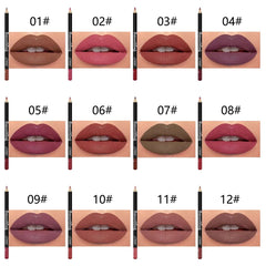 12 pcs Long-Lasting Lipstick Set with Professional Lip Liner Pencil and Matte Lip Gloss for Women Valentine's Day Gifts 12 pcs Long-Lasting Lipstick Set with Professional Lip Liner Pencil and Matte Lip Gloss for Women Valentine's Day Gifts