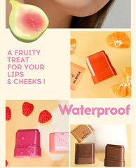 2-in-1 Flat Tube Fruit Blush & Lipstick Stick | Easy to Apply, Highlighter & Contour | Multi-Use Lip & Cheek Makeup 2-in-1 Flat Tube Fruit Blush & Lipstick Stick | Easy to Apply, Highlighter & Contour | Multi-Use Lip & Cheek Makeup