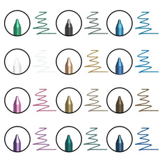 12 Colors Set Glitter & Shimmer Eyeliner Stick Pack - Long-Wearing Blue Tone Eyeliner Pencil with Smooth Application - Versatile 12 Colors Set Glitter & Shimmer Eyeliner Stick Pack - Long-Wearing Blue Tone Eyeliner Pencil with Smooth Application - Versatile