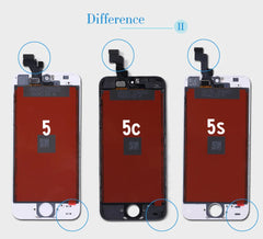 Mumzar comparison of iPhone 5 5c 5s front panels showing connectors for iPhone 7 LCD screen replacement Mumzar comparison of iPhone 5 5c 5s front panels showing connectors for iPhone 7 LCD screen replacement
