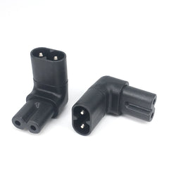 1Pc IEC 320 2-Pin C7 Female To C8 Male Right Angled AC Power Adapter Converter 1Pc IEC 320 2-Pin C7 Female To C8 Male Right Angled AC Power Adapter Converter