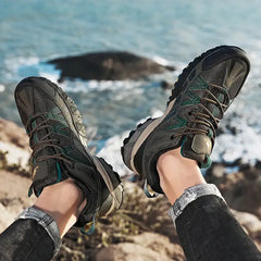 HIKEUP Breathable Cushioning Nonslip Sneakers Men's Hiking Shoes Running Trekking Sneakers Outdoor Mountain Sports Shoes for Men HIKEUP Breathable Cushioning Nonslip Sneakers Men's Hiking Shoes Running Trekking Sneakers Outdoor Mountain Sports Shoes for Men