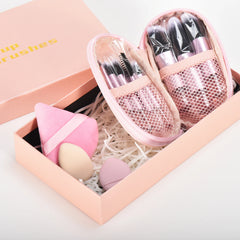 10 color Mini makeup brush Travel portable Makeup Tool Makeup Puff - Palm Brush Professional Makeup tool set Christmas gift 10 color Mini makeup brush Travel portable Makeup Tool Makeup Puff - Palm Brush Professional Makeup tool set Christmas gift