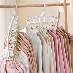 1pc Space Saving Multi-Hole Clothes Hanger For Home, Dorm, And Travel - Foldable Drying Rack For Trousers, Shirts, And Skirts 1pc Space Saving Multi-Hole Clothes Hanger For Home, Dorm, And Travel - Foldable Drying Rack For Trousers, Shirts, And Skirts