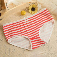 Kawaii Lolita Girls Japanese Anime Style Cosplay Women Panties Briefs With Bow Underwears Underpants Blue Pink White Stripe Gift Kawaii Lolita Girls Japanese Anime Style Cosplay Women Panties Briefs With Bow Underwears Underpants Blue Pink White Stripe Gift