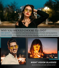 CLLOIO Anti-glare Day Night Vision Glasses Men Women Polarized Driving Sun Glasses Square Aluminum Photochromic Sunglasses UV400 CLLOIO Anti-glare Day Night Vision Glasses Men Women Polarized Driving Sun Glasses Square Aluminum Photochromic Sunglasses UV400