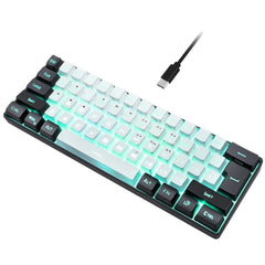 60% wired gaming keyboard, RGB backlight ultra compact mini keyboard, waterproof small compact 61 key keyboard for pc/Mac gamers 60% wired gaming keyboard, RGB backlight ultra compact mini keyboard, waterproof small compact 61 key keyboard for pc/Mac gamers
