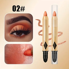 2 in 1 Pearly Eyeshadow Stick Pencil Waterproof Glitter Matte Eyeshadow Makeup High Pigmented Eyelid Under Crease Eyeshadow Pen 2 in 1 Pearly Eyeshadow Stick Pencil Waterproof Glitter Matte Eyeshadow Makeup High Pigmented Eyelid Under Crease Eyeshadow Pen