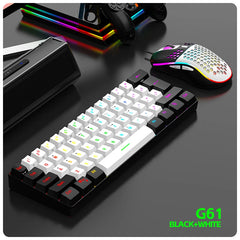 60% wired gaming keyboard, RGB backlight ultra compact mini keyboard, waterproof small compact 61 key keyboard for pc/Mac gamers 60% wired gaming keyboard, RGB backlight ultra compact mini keyboard, waterproof small compact 61 key keyboard for pc/Mac gamers
