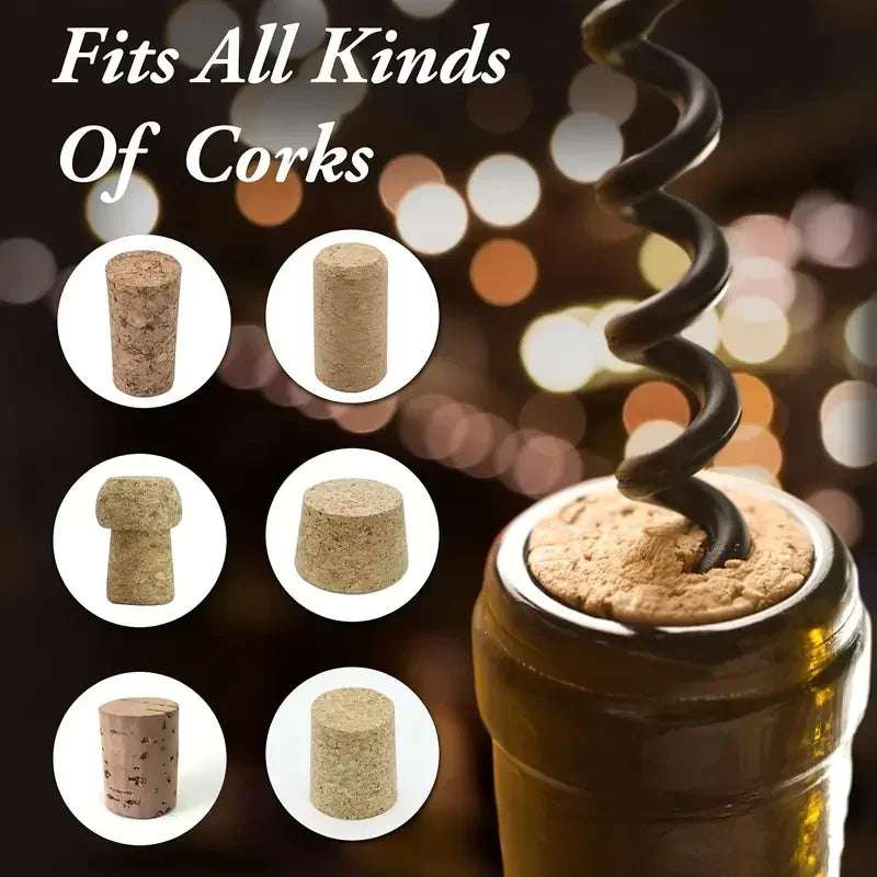 1pc Premium Stainless Steel Wine Bottle Opener - Multi-Functional Cork Screw & Beer Cap Remover for Bar, Kitchen, Home Use 1pc Premium Stainless Steel Wine Bottle Opener - Multi-Functional Cork Screw & Beer Cap Remover for Bar, Kitchen, Home Use