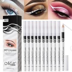 12pcs White Eyeliner Makeup Smooth Easy To Wear Eyes Brightener Highlighter Waterproof Long Lasting Eyes Liner Pencils Makeup 12pcs White Eyeliner Makeup Smooth Easy To Wear Eyes Brightener Highlighter Waterproof Long Lasting Eyes Liner Pencils Makeup
