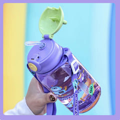 1PC Kids Water Sippy Cup Kids Water Bottle with Straw and Handle Portable Drinking Bottle Cup Children 1PC Kids Water Sippy Cup Kids Water Bottle with Straw and Handle Portable Drinking Bottle Cup Children