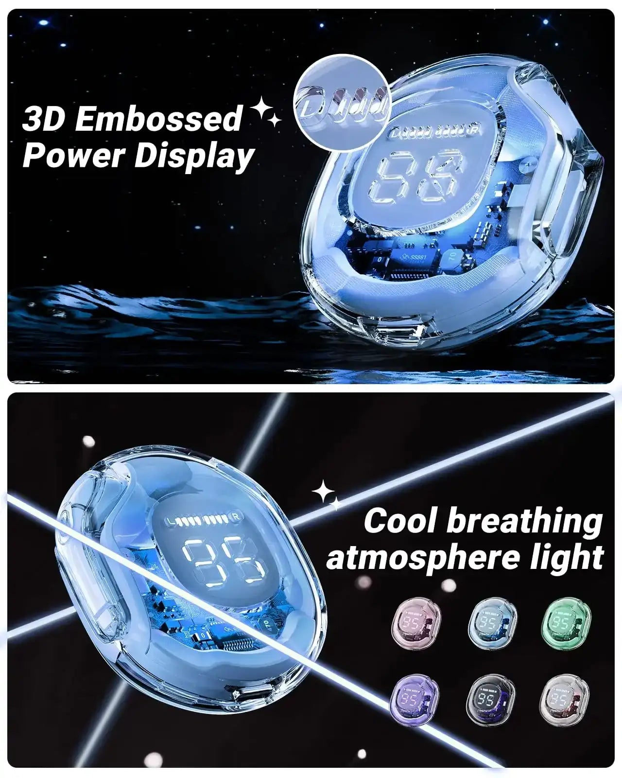 T8 PRO Tws Bluetooth Earbuds Transparent with LED Digital Display Wireless In-Ear Earphone for Xiaomi Huawei iPhone Headphone T8 PRO Tws Bluetooth Earbuds Transparent with LED Digital Display Wireless In-Ear Earphone for Xiaomi Huawei iPhone Headphone