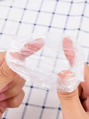 100PCS Disposable Waterproof Ear Covers for Hair Dye, Transparent Elastic Earmuffs Protective Plastic Wrap for Shower Salon 100PCS Disposable Waterproof Ear Covers for Hair Dye, Transparent Elastic Earmuffs Protective Plastic Wrap for Shower Salon