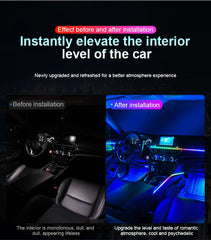 10/14/18 in 1 Led Car Ambient Lights 213 64 Color RGB Symphony Streamer Bluetooth Rainbow Acrylic Strips Atmosphere Lamp Kit 12V 10/14/18 in 1 Led Car Ambient Lights 213 64 Color RGB Symphony Streamer Bluetooth Rainbow Acrylic Strips Atmosphere Lamp Kit 12V