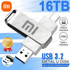Xiaomi USB 3.2 16TB USB Flash Drive Memory Type-c 2-In-1 8TB 16TB OTG Pendrive 4TB High Speed Flash Disk 2TB For Computer Laptop Xiaomi USB 3.2 16TB USB Flash Drive Memory Type-c 2-In-1 8TB 16TB OTG Pendrive 4TB High Speed Flash Disk 2TB For Computer Laptop