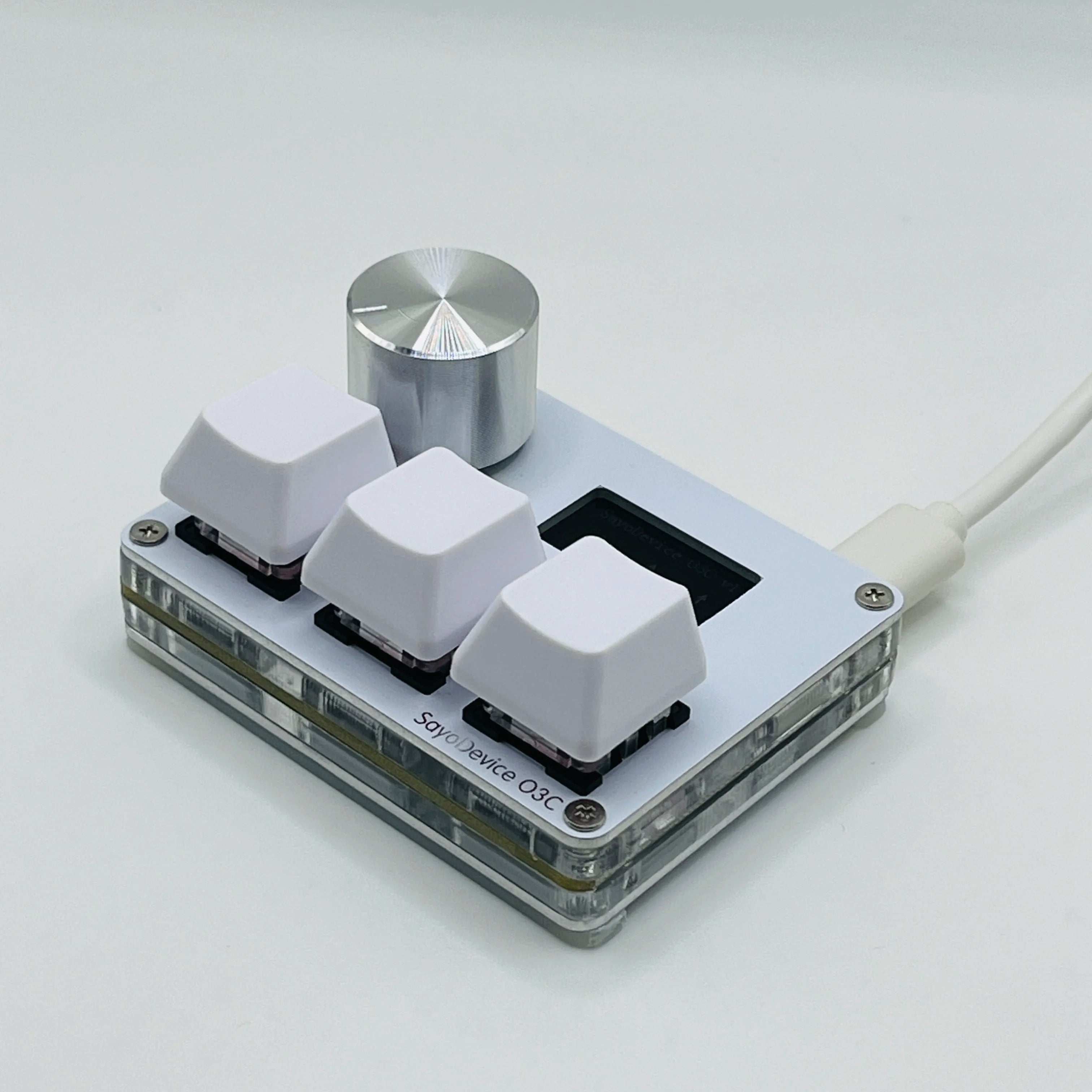 O3C SayoDevice OSU O3C Rapid Trigger Hall Switches Magnetic Pink Switches Keyboard With Knob Screen Copy Paste Shotcut O3C SayoDevice OSU O3C Rapid Trigger Hall Switches Magnetic Pink Switches Keyboard With Knob Screen Copy Paste Shotcut