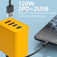 120W Fast Charging 4 Ports Mobile Phone Charger QC3.0 USB Type C Chargers Dual PD Wall Adapter EU/US/UK Plug for iPhone15 Xiaomi 120W Fast Charging 4 Ports Mobile Phone Charger QC3.0 USB Type C Chargers Dual PD Wall Adapter EU/US/UK Plug for iPhone15 Xiaomi