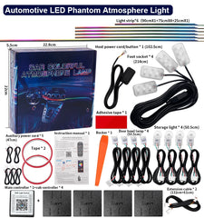 10/14/18 in 1 Led Car Ambient Lights 213 64 Color RGB Symphony Streamer Bluetooth Rainbow Acrylic Strips Atmosphere Lamp Kit 12V 10/14/18 in 1 Led Car Ambient Lights 213 64 Color RGB Symphony Streamer Bluetooth Rainbow Acrylic Strips Atmosphere Lamp Kit 12V