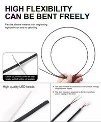 10/14/18 in 1 Led Car Ambient Lights 213 64 Color RGB Symphony Streamer Bluetooth Rainbow Acrylic Strips Atmosphere Lamp Kit 12V 10/14/18 in 1 Led Car Ambient Lights 213 64 Color RGB Symphony Streamer Bluetooth Rainbow Acrylic Strips Atmosphere Lamp Kit 12V