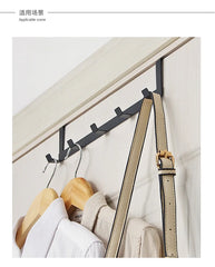 No Punching 5 Hooks Door Rear Hook Wrought Iron Clothes Bag Hanger Hat Sundries Storage Rack Hanger Home Bathroom Organizer No Punching 5 Hooks Door Rear Hook Wrought Iron Clothes Bag Hanger Hat Sundries Storage Rack Hanger Home Bathroom Organizer