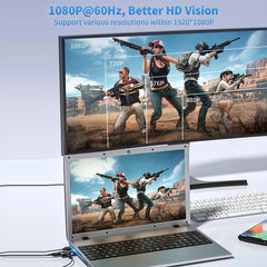 1080P HD VGA To HDMI-compatible Adapter With 3.5mm Audio Cable To HDTV Projector Video Audio Converter For PC Laptop Monitor 1080P HD VGA To HDMI-compatible Adapter With 3.5mm Audio Cable To HDTV Projector Video Audio Converter For PC Laptop Monitor