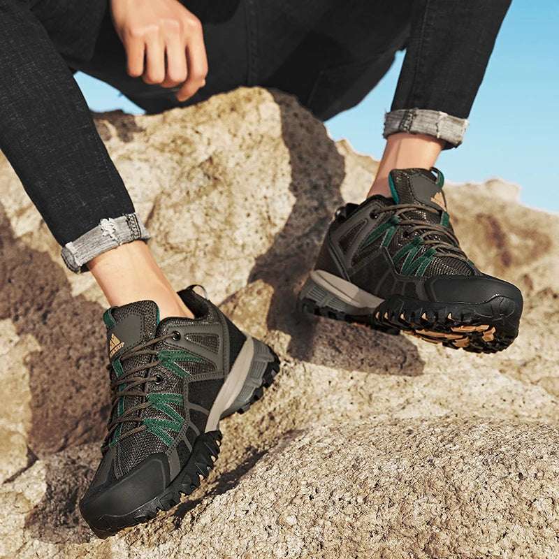 HIKEUP Breathable Cushioning Nonslip Sneakers Men's Hiking Shoes Running Trekking Sneakers Outdoor Mountain Sports Shoes for Men HIKEUP Breathable Cushioning Nonslip Sneakers Men's Hiking Shoes Running Trekking Sneakers Outdoor Mountain Sports Shoes for Men