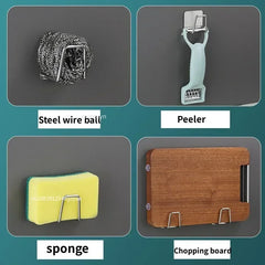 1/3/6pcs Stainless Steel Sink Sponge Rack For Sponge Steel Wire Ball Draining Paste The Inner Wall Of The Sink Kitchen Supplies 1/3/6pcs Stainless Steel Sink Sponge Rack For Sponge Steel Wire Ball Draining Paste The Inner Wall Of The Sink Kitchen Supplies