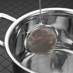 1PC/304 stainless steel flavored filter ball, tea filter ball, soup filter ball with extension chain hook 1PC/304 stainless steel flavored filter ball, tea filter ball, soup filter ball with extension chain hook