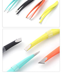 1-4 pcs Colorful New Arrival Professional Stainless Steel Tweezer Eyebrow Face Nose Hair Clip Remover Tool Banana Clip 1-4 pcs Colorful New Arrival Professional Stainless Steel Tweezer Eyebrow Face Nose Hair Clip Remover Tool Banana Clip