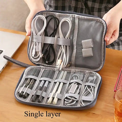 1pc Black Green Storage Bag Electronic Accessory Organizer Portable Usb Data Cable Charger Plug Travel Waterproof Organizer 1pc Black Green Storage Bag Electronic Accessory Organizer Portable Usb Data Cable Charger Plug Travel Waterproof Organizer