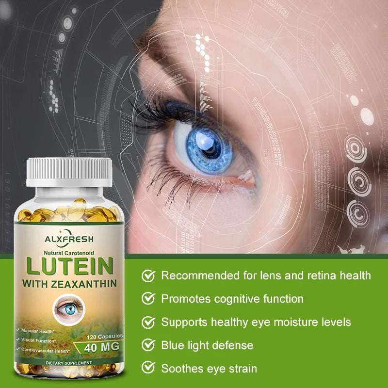 Alxfresh Lutein 40 mg With Zeaxanthin Health Supplements and Eyes Vitamins Supports Eye Strain Dry Eyes and Vision Health Alxfresh Lutein 40 mg With Zeaxanthin Health Supplements and Eyes Vitamins Supports Eye Strain Dry Eyes and Vision Health